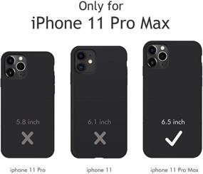 img 1 attached to 📱 Ouxul iPhone 11 Pro Max Case: Slim Silicone Case with Microfiber Lining - Black (6.5 Inch)