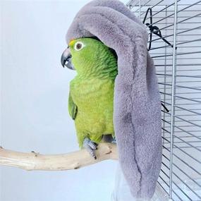 img 4 attached to 🐦 Cozy and Colorful: Corner Fleece Bird Blanket and Hanging Cuddle Nest, Ideal Warmth and Comfort for Parakeets, Cockatiels, and Lovebirds