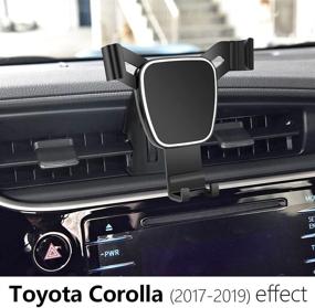 img 3 attached to Держатель для телефона LUNQIN для Toyota Corolla 2017-2019: автомобильные аксессуары крепление для телефона с навигационным кронштейном для улучшения интерьера.