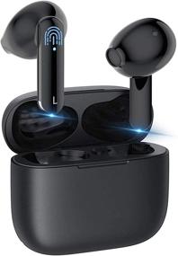 img 4 attached to 🎧 Bluetooth 5.1 Wireless Earbuds | 24H Playtime | HiFi Stereo | Noise Cancelling Earphones | Built-in Mic | Touch Control | iPhone/Samsung/Android/Apple AirPods Compatible