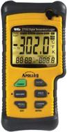 🌡️ uei test instruments dt302 dual input ip67 digital logging thermometer: high-performance and rugged design in vibrant yellow logo