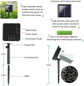 img 2 attached to YIQU Белые дополнительно длинные солнечные световые гирлянды 72 фута 200 LED - водонепроницаемый зеленый провод, 8 режимов освещения для наружного новогоднего декора.