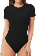 👚 stylish and comfortable: mangopop women's round neck short sleeve t shirts basic bodysuits for every occasion logo