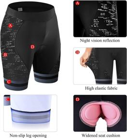 img 2 attached to Comfortable Women's Bike Shorts with 4D Gel Padding, Pockets, and Wide Waistband – Ideal for Cycling, Spinning, and Biking