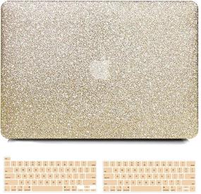 img 4 attached to 👩 BELKA MacBook Pro 13 inch Case 2020 2019 2018 2017 2016 - A2338 M1 / A2251 / A2289 / A2159 / A1989 / A1708 / A1706 - Glitter Sparkly PU Leather Hard Case with Keyboard Cover