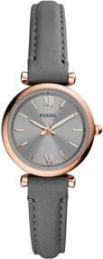 img 4 attached to ⌚ Женские кварцевые наручные часы Fossil Carlie Mini - нержавеющая сталь и кожа