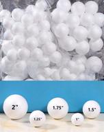 🔮 white craft styrofoam balls bulk - 124 pack in 5 sizes for diy crafting and decoration by my toy house logo