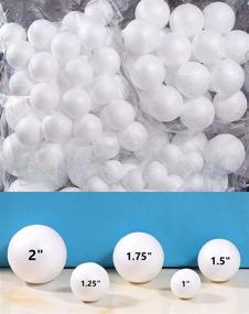 img 3 attached to 🔮 White Craft Styrofoam Balls Bulk - 124 Pack in 5 Sizes for DIY Crafting and Decoration by My Toy House