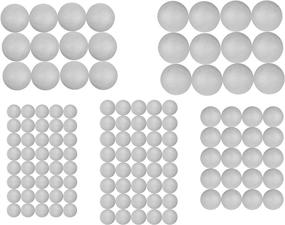 img 2 attached to 🔮 White Craft Styrofoam Balls Bulk - 124 Pack in 5 Sizes for DIY Crafting and Decoration by My Toy House