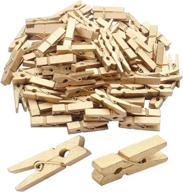 📎 bronagrand 100pcs mini gold wooden utility paper clip set: versatile clothespins, clothes line & photo clips логотип