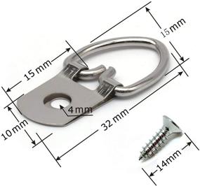 img 3 attached to 🖼️ Pro Quality 100-Pack D-Ring Picture Hangers: Ideal Hooks for Clocks, Paintings, Artwork, Frames, Mirrors, and Photos!
