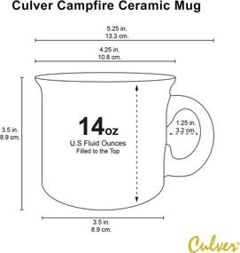 img 1 attached to 🏕️ Culver 14 Ounce Campfire Ceramic White Mug: Stylish and Sturdy for Outdoor Adventures