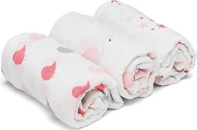 img 3 attached to SimplyLife Home Swaddle Blankets for Girls: Soft Breathable Muslin Cotton Baby Wrap, Adjustable & Perfect for Receiving