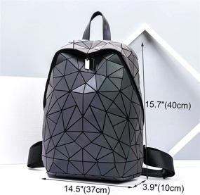 img 2 attached to 🎒 Eye-catching Geometric Backpacks: Holographic, Reflective, and Irredescent!