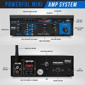 img 3 attached to 🔊 Pyle PCA3 - Mini Dual Channel Power Amplifier System with LED Display - 2X75W Stereo Receiver Box - For Amplified Speakers, CD Player, Theater via 3.5mm RCA - Ideal for Studio and Home Use