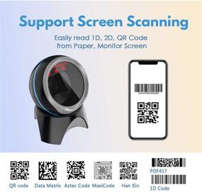 img 2 attached to 📷 NADAMOO 1D 2D QR Desktop Barcode Scanner: Omnidirectional Hands-Free USB Wired Reader for Supermarket, Library, and Retail Store + Automatic Image Sensing