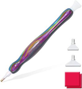 img 4 attached to 💎 Улучшите свой опыт бриллиантовой живописи с набором инструментов Rainbow Diamond Painting Pen and Accessories