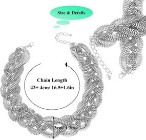 img 2 attached to Жемчужное ожерелье в виде плетеной цепочки с жирной змеей: заявление в стиле египетской Клеопатры, бибкольер Q&amp;Q Fashion (30 мм)