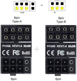 img 3 attached to 🔌 Адаптер с углом 180 градусов CY ATX 6-Pin Female до 8-Pin Male для графических карт в настольных компьютерах - Улучшенная SEO