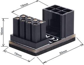 img 2 attached to 🔌 Адаптер с углом 180 градусов CY ATX 6-Pin Female до 8-Pin Male для графических карт в настольных компьютерах - Улучшенная SEO