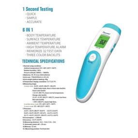 img 1 attached to Berrcom JXB-195 Non-Contact Thermometer (White) – AAA Batteries Not Included