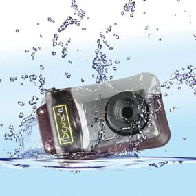 img 1 attached to 📷 DicaPac WP410 (10.5x16.0cm) Small Zoom Alfa Camera Case with Optical Lens - Clear, Waterproof