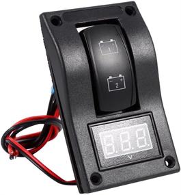 img 1 attached to 🚤 12V DC Marine Boat Rocker Switch Toggle with Voltmeter LED Dual Battery Test Panel ON-OFF-ON by Qiilu