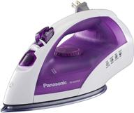 powerful and versatile: panasonic ni-e660sr dry and steam iron in medium, white/purple logo