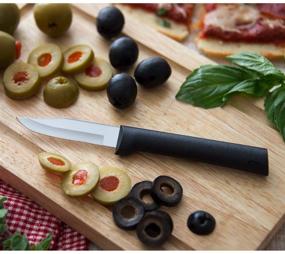 img 1 attached to Нож для чистки и нарезки Rada Cutlery - высококачественная нержавеющая сталь, 6-1/8 дюймов, черная смола ручки, сделано в США.