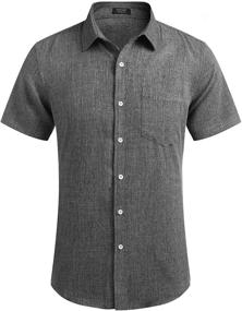 img 3 attached to 👔 COOFANDY Men's Chambray Oxford Shirts for Business Attire