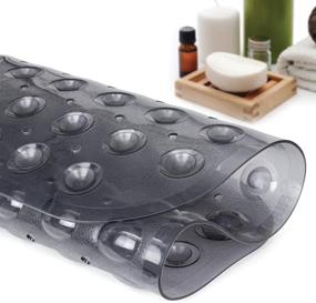 img 3 attached to Yolife Square Shower Mat for Bathtub, 21 x 21 Inches Non-Slip Bath Tub Mats with Large Suction Cups, Drain Holes, BPA-Free, Latex-Free, Machine Washable (Grey)