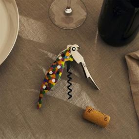 img 1 attached to Alessi Parrot Sommelier Style Corkscrew Multi Color