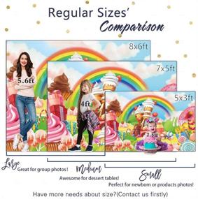 img 2 attached to 🍭 Lollipop Candyland Backdrop: Sweet, Colorful Party Decorations for Girls' Princess 1st Birthday Photography Props