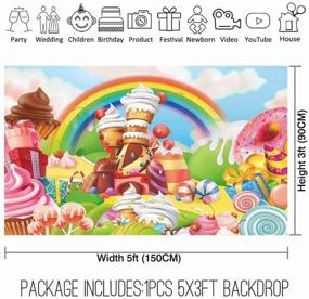 img 3 attached to 🍭 Lollipop Candyland Backdrop: Sweet, Colorful Party Decorations for Girls' Princess 1st Birthday Photography Props