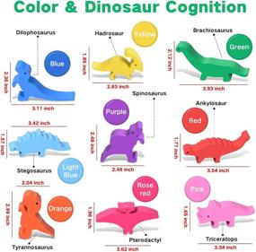 img 1 attached to 🦕 Kids Building Toys: Wooden Stacking Dinosaur Toys