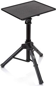 img 4 attached to Height-Adjustable Universal Laptop Projector Tripod Stand - Holds Computer, Book, and DJ Equipment - 35 Inch Maximum Height - 14 x 11 Inch Plate Size - Ideal for Stage or Studio - PylePro PLPTS2