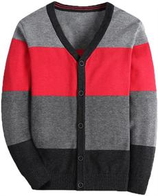 img 4 attached to 🧥 Stylish Uniform Clothes for Boys: Sleeve Sweater Cardigan Fashion
