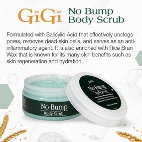 img 3 attached to GiGi No Bump Body Scrub - Salicylic Acid, Prevents Ingrown Hair & Razor Burns, Exfoliates & Unclogs Pores, Ideal for Men & Women - 6oz, 1 Pack