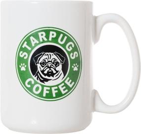 img 3 attached to 🐾 Starpugs Coffee Mug: A Must-Have for Pug Dog Lovers - 15oz Deluxe Double-Sided Coffee Tea Mug