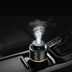 img 1 attached to 🚗 Vyaime Car Diffuser Car Humidifier, USB Essential Oil Diffusers with 7 Colors LED Lights and 200mL Big Capacity Aromatherapy Diffuser in Black-Grey