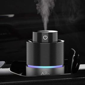 img 3 attached to 🚗 Vyaime Car Diffuser Car Humidifier, USB Essential Oil Diffusers with 7 Colors LED Lights and 200mL Big Capacity Aromatherapy Diffuser in Black-Grey