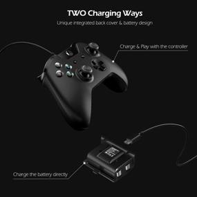 img 1 attached to 🎮 YCCTEAM Xbox One Controller Battery Pack: 2pcs 1200mAh Rechargeable Kit for Xbox One S/X/Elite with 2-in-1 USB Charging Cable