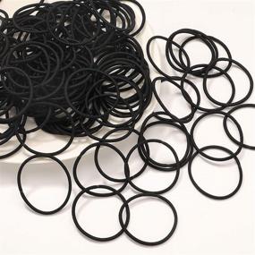 img 3 attached to Ivyu 120pcs Black Hair Ties for Women or Men - 2.5mm Elastic Hair Accessories for Girls 👧 with Box Small Hair Band Ponytail Holders for Thick and Curly Hair Rubber No Damage Crease Hairties Hairbands