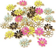 🌼 dainty daisy delight: 30 enamel flower charms for jewelry making & diy crafts logo