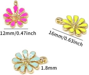 img 3 attached to 🌼 Dainty Daisy Delight: 30 Enamel Flower Charms for Jewelry Making & DIY Crafts