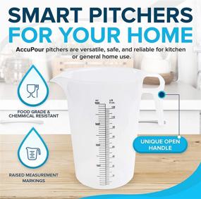 img 3 attached to 📏 ACCUPOUR 32oz (1 quart) Multipurpose Measuring Pitcher, Plastic - Ideal for Chemicals, Oil, Pool and Lawn Care - Ounce (oz) and Milliliter (mL) Increments (1000 mL)