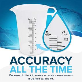 img 1 attached to 📏 ACCUPOUR 32oz (1 quart) Multipurpose Measuring Pitcher, Plastic - Ideal for Chemicals, Oil, Pool and Lawn Care - Ounce (oz) and Milliliter (mL) Increments (1000 mL)