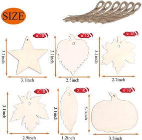 img 3 attached to 🍁 60pcs Halloween Maple Leaf Ornament Crafts for Thanksgiving DIY Decoration