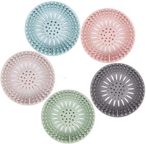 img 4 attached to 🚿 Stop Hair Clogs with Ease: 5-Pack Durable Silicone Hair Catchers for Shower, Bathtub, and Kitchen Drains - Easy to Install and Clean!