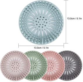 img 1 attached to 🚿 Stop Hair Clogs with Ease: 5-Pack Durable Silicone Hair Catchers for Shower, Bathtub, and Kitchen Drains - Easy to Install and Clean!